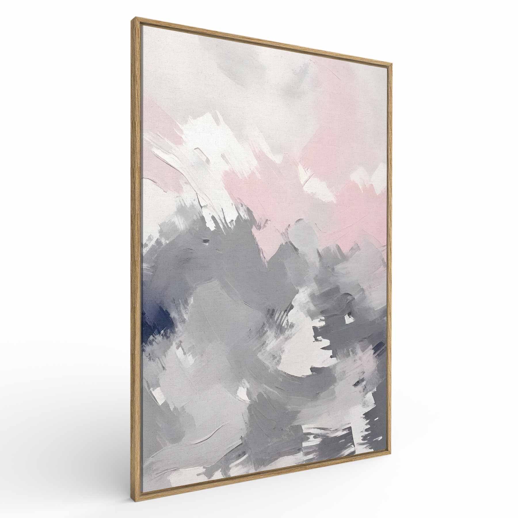 Quadro Retangular Pintura Abstrata Em Tom Ros Li Decor