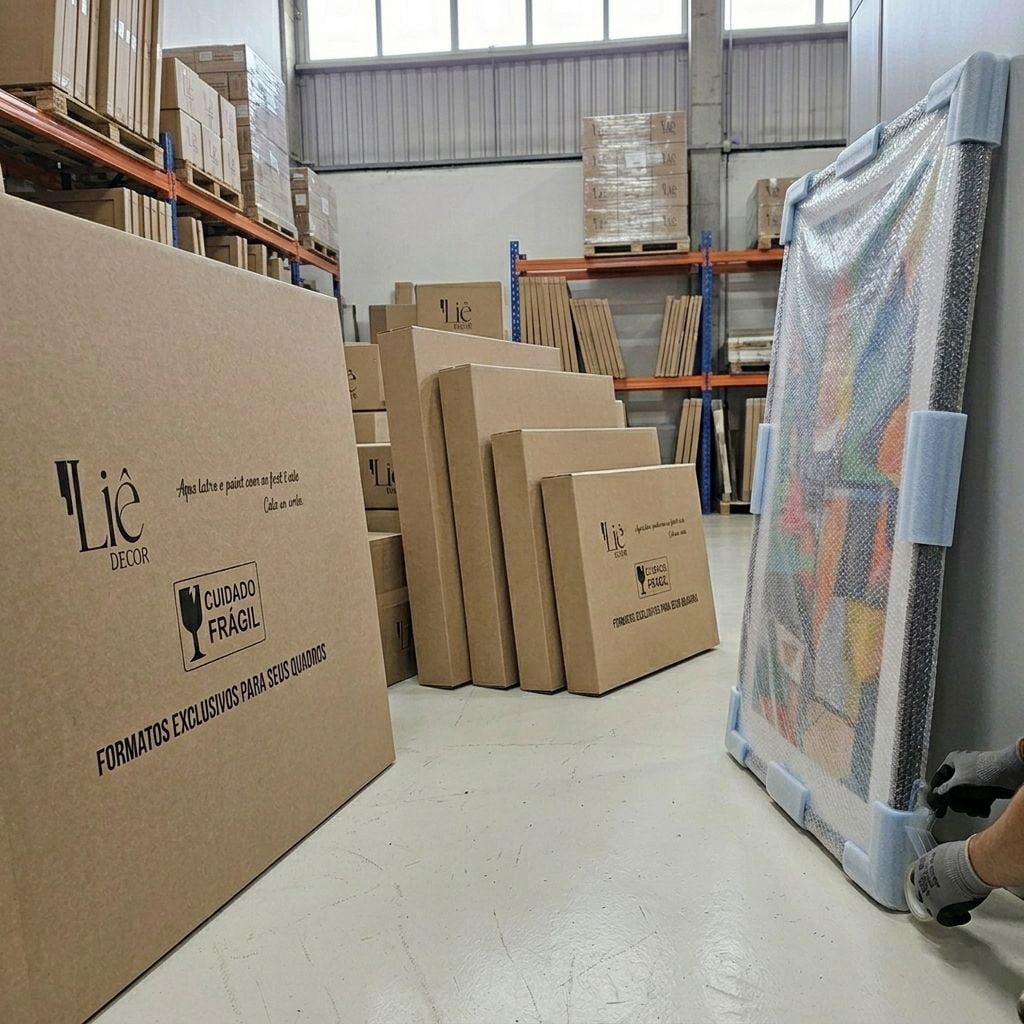 Embalagem segura dos quadros Liê Decor