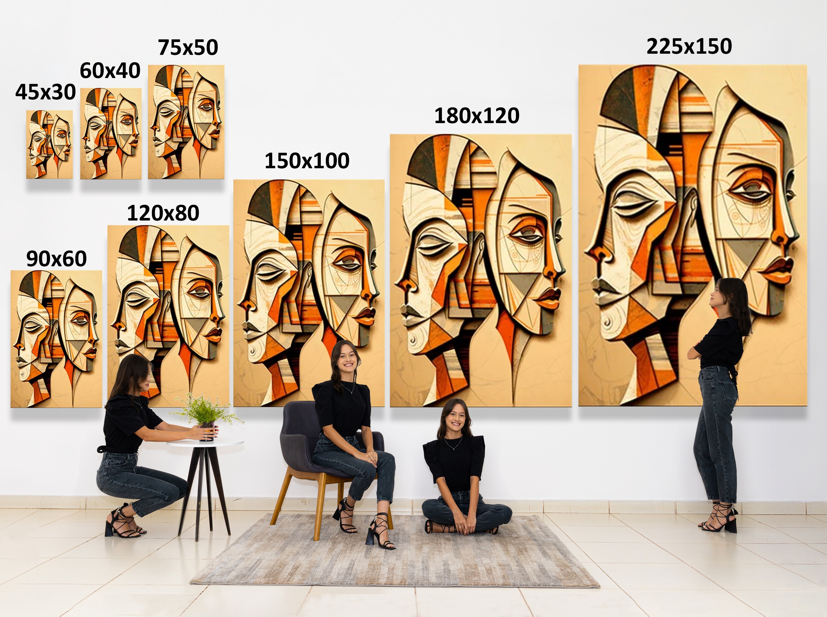QUADRO DUAS FACES CUBISTAS