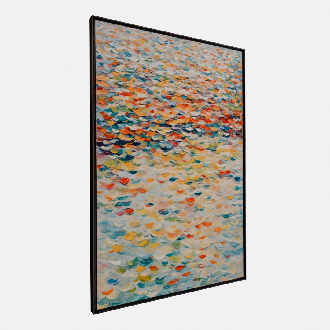 QUADRO MAR DE CORES VIBRANTES