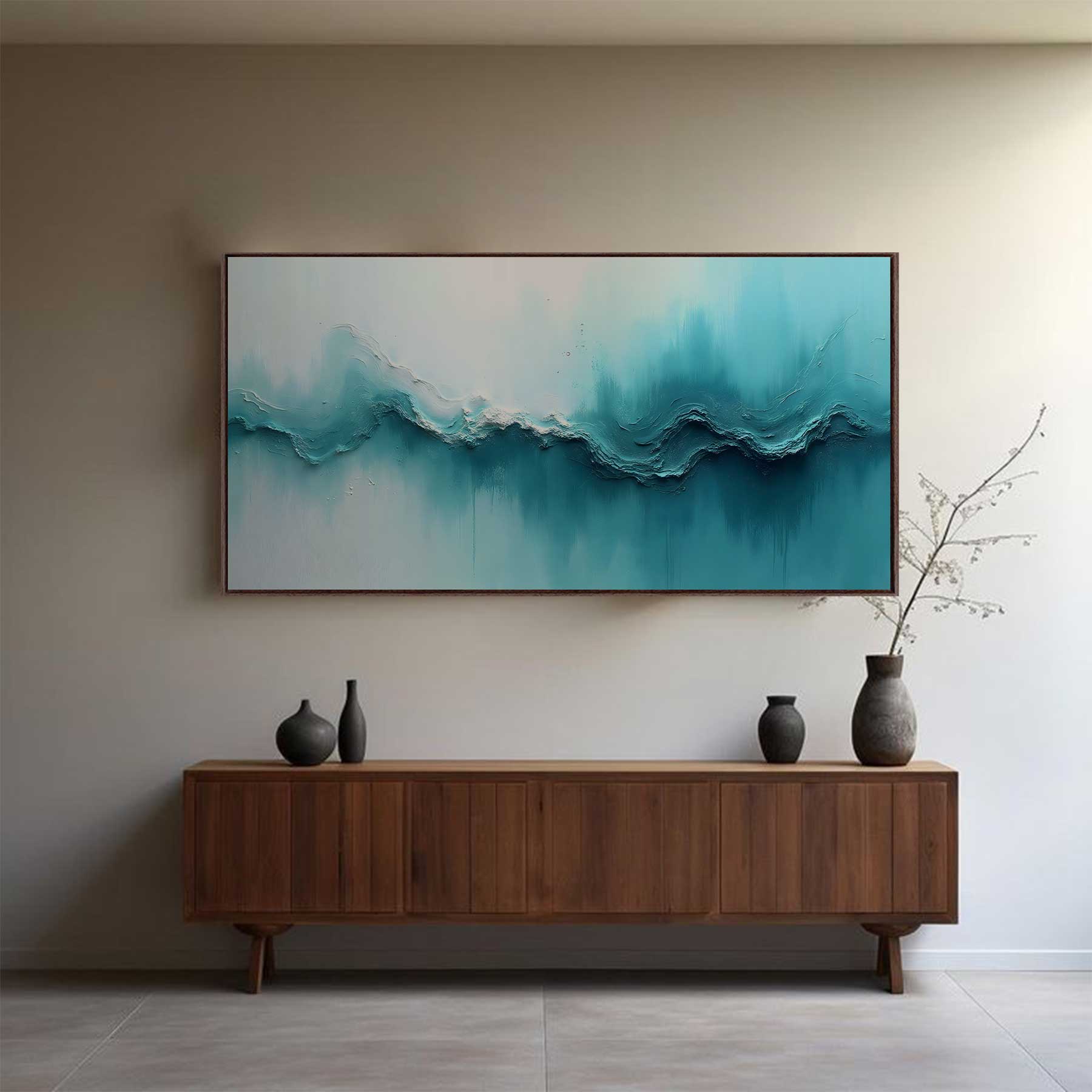 Quadro panorâmico - Teal Leak