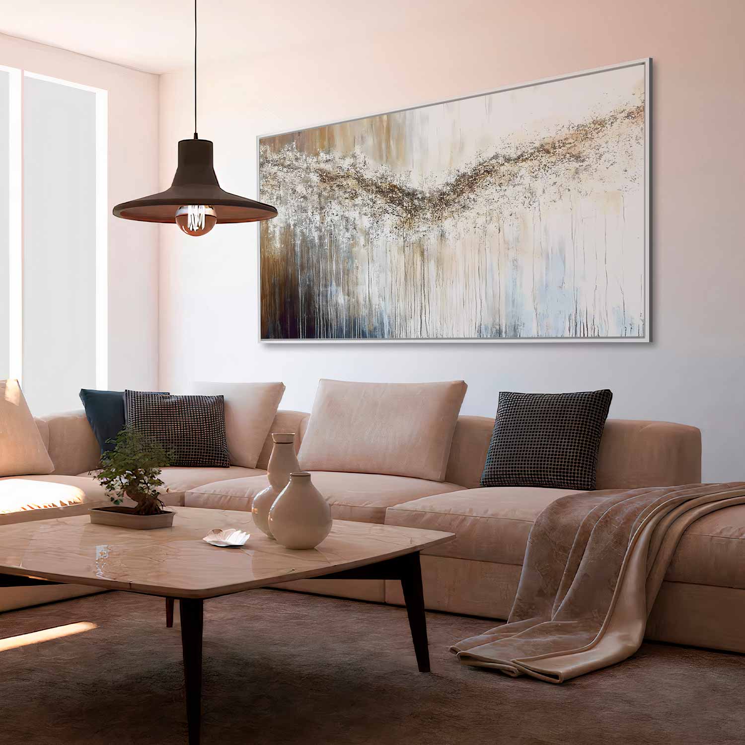 Quadro Retangular - Abstract Dripping