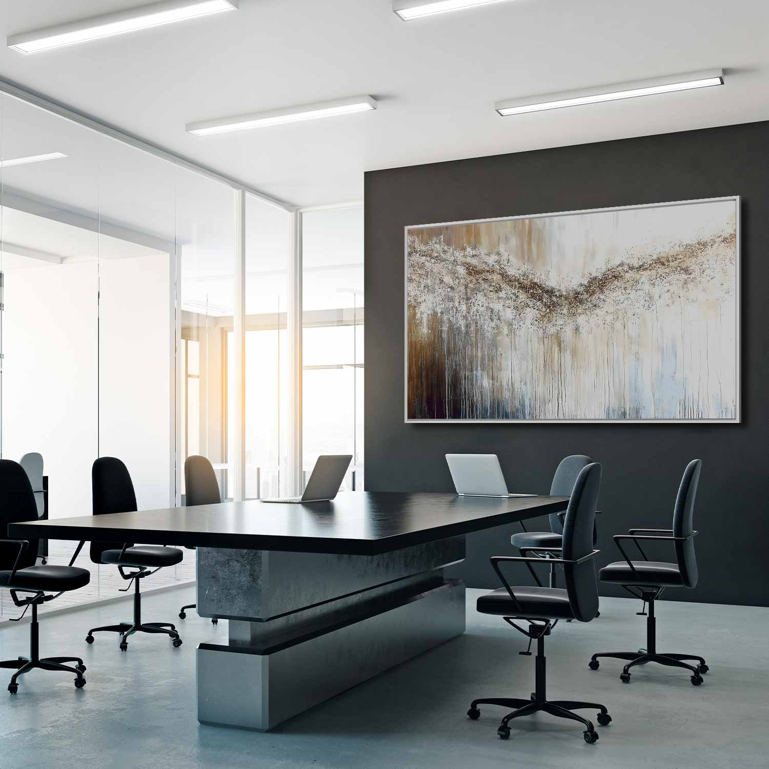 Quadro Retangular - Abstract Dripping