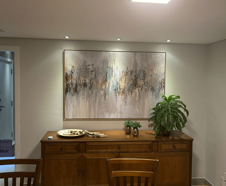 Quadro Retangular  - Dripping gold