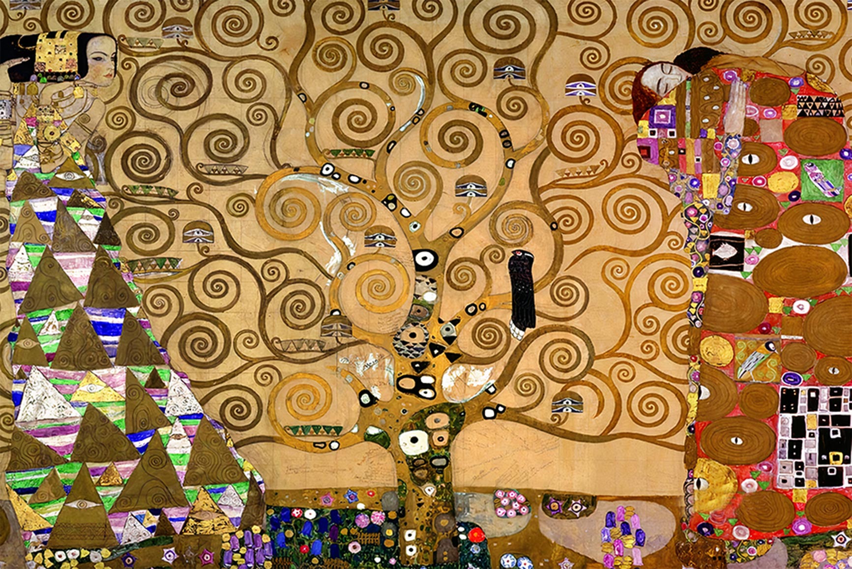 Quadro Retangular  -  Gustav Klimt - The Tree of Life, Stoclet Frieze (1905)