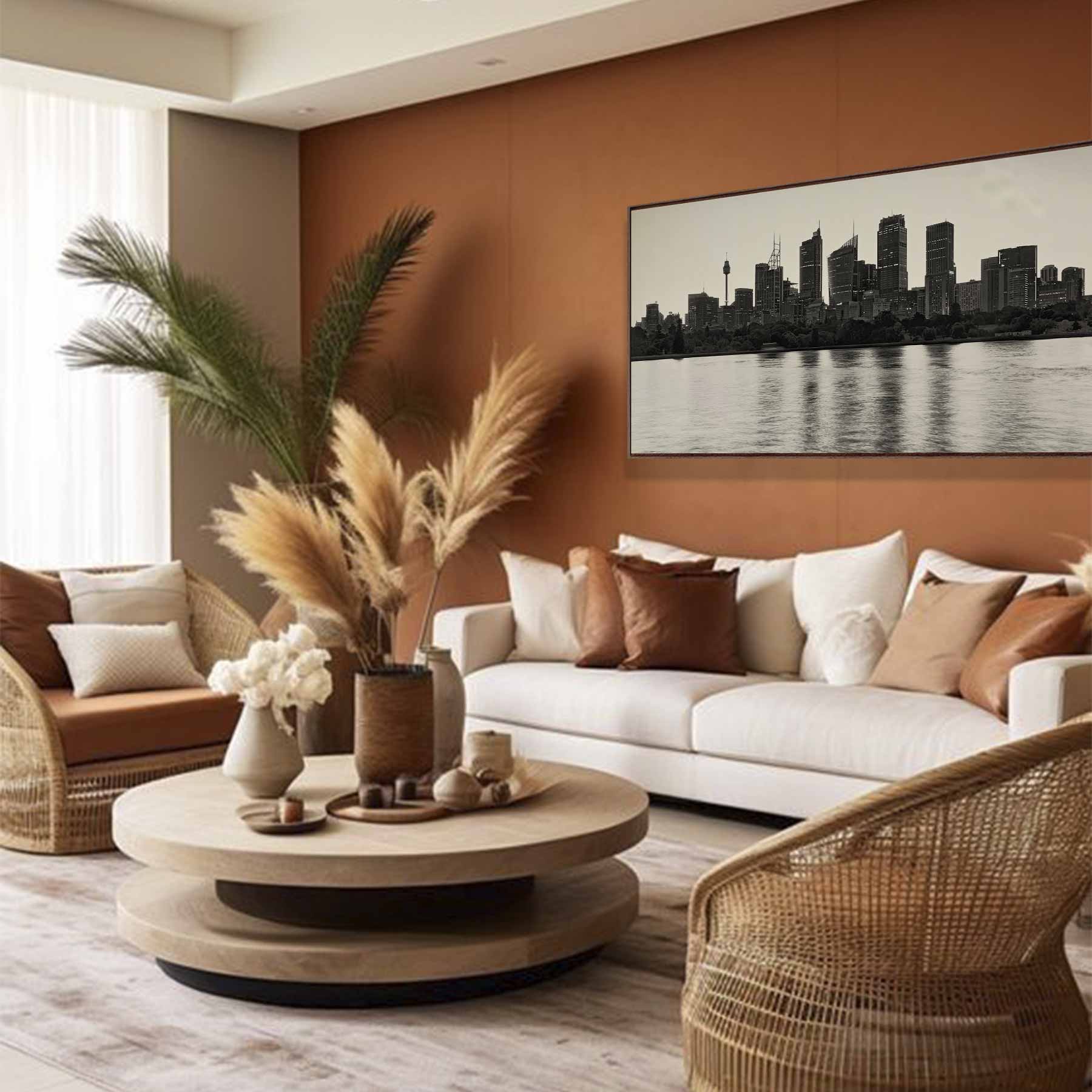 Quadro panorâmico - Vista panorâmica P&B