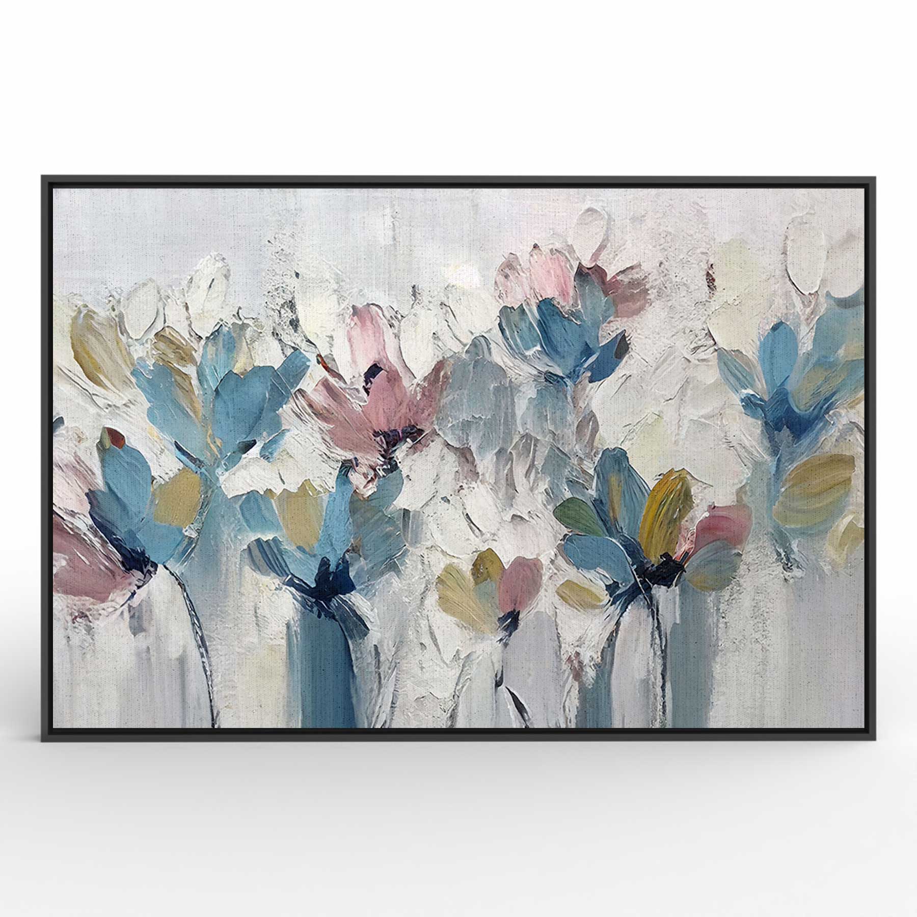 Quadro Retangular - Flores em Tons Pasteis