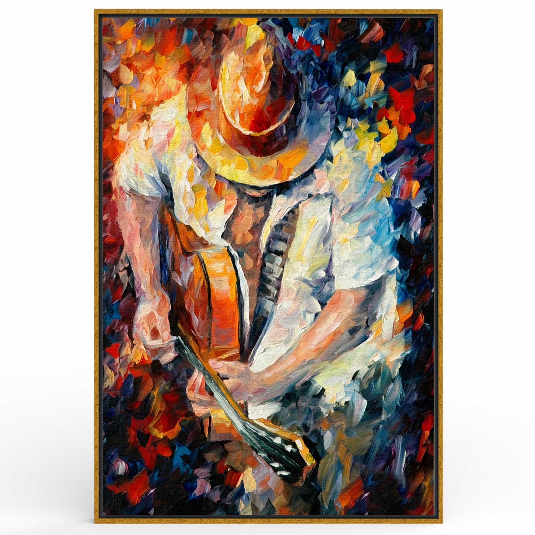 Quadro Retangular - Violão fogo e água - Liê Decor