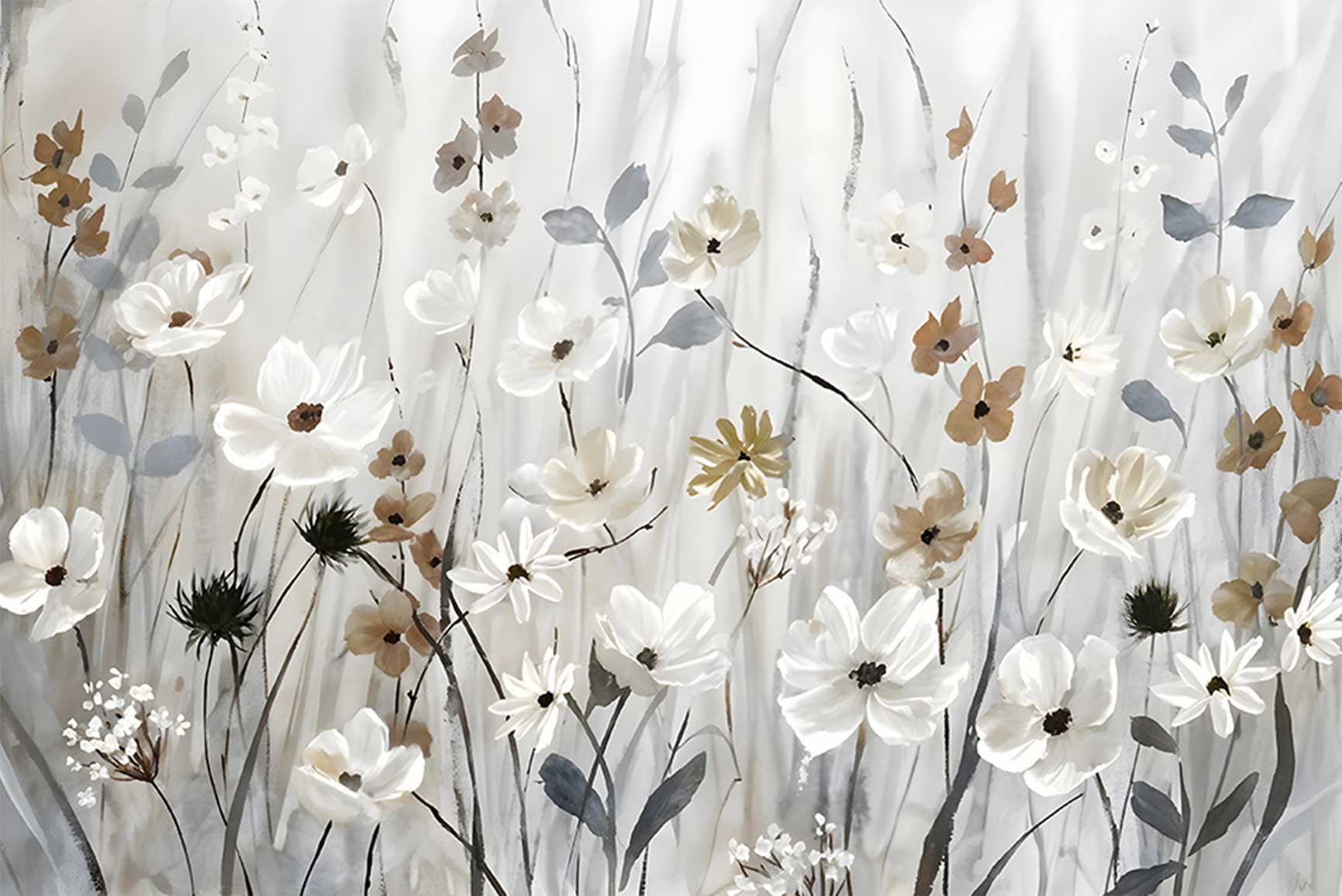 Quadro Retangular - Misty Meadow Field