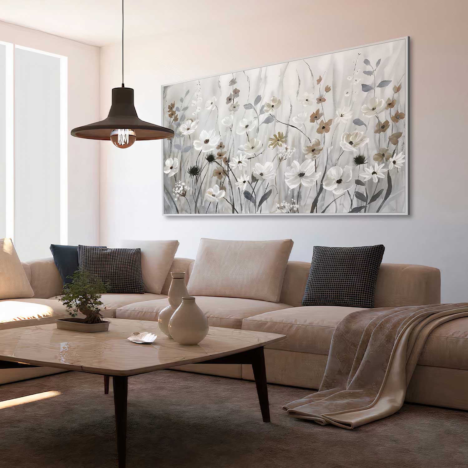 Quadro Retangular - Misty Meadow Field