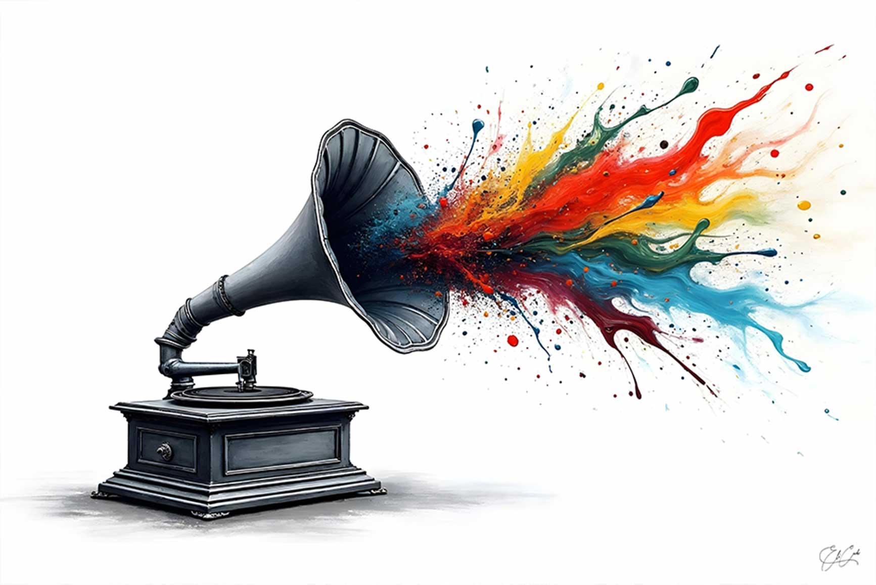 Quadro Retangular - The Color of Music