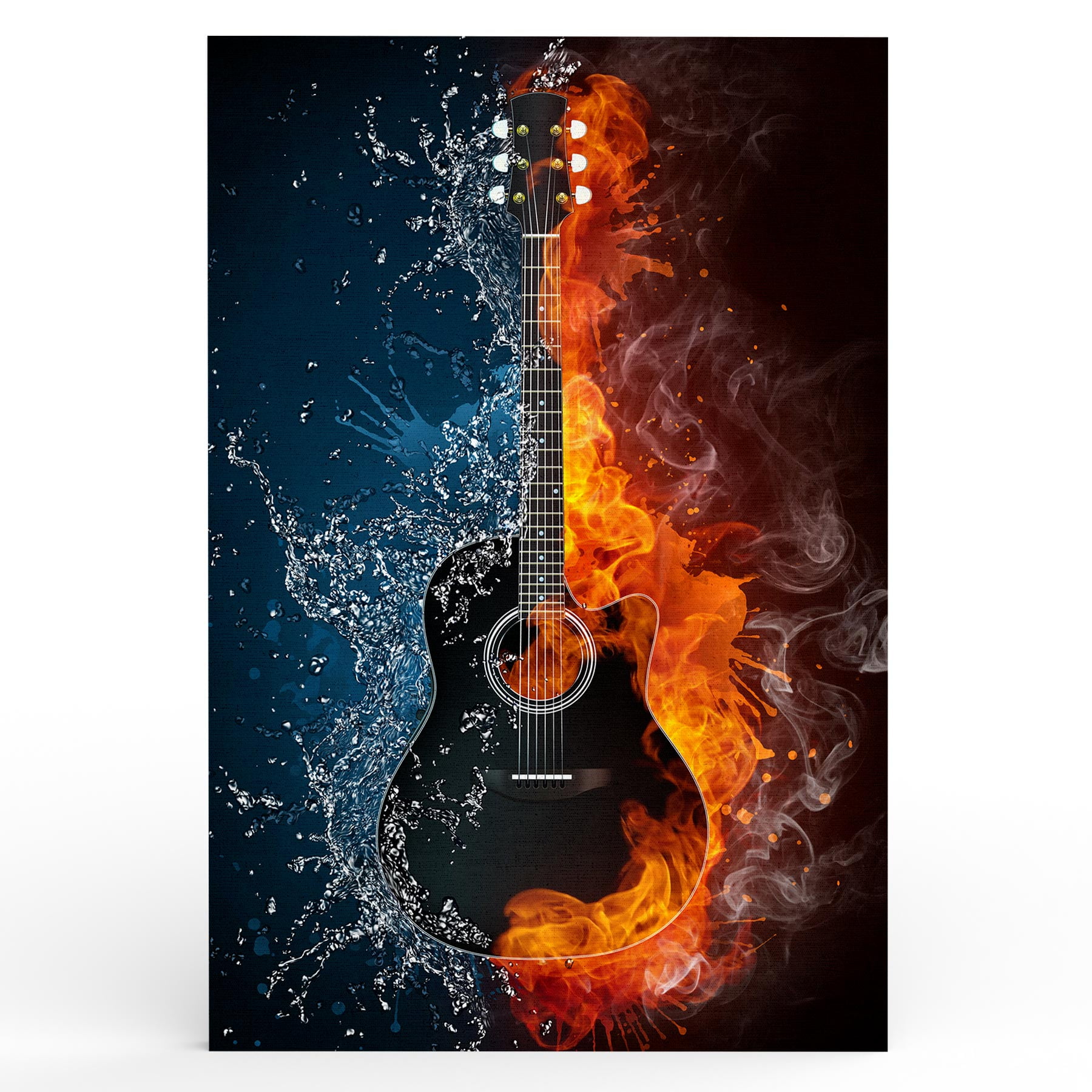 Quadros Decorativo Guitarra Água Fogo Vento 128x60 Lindo 3 em Promoção na  Americanas