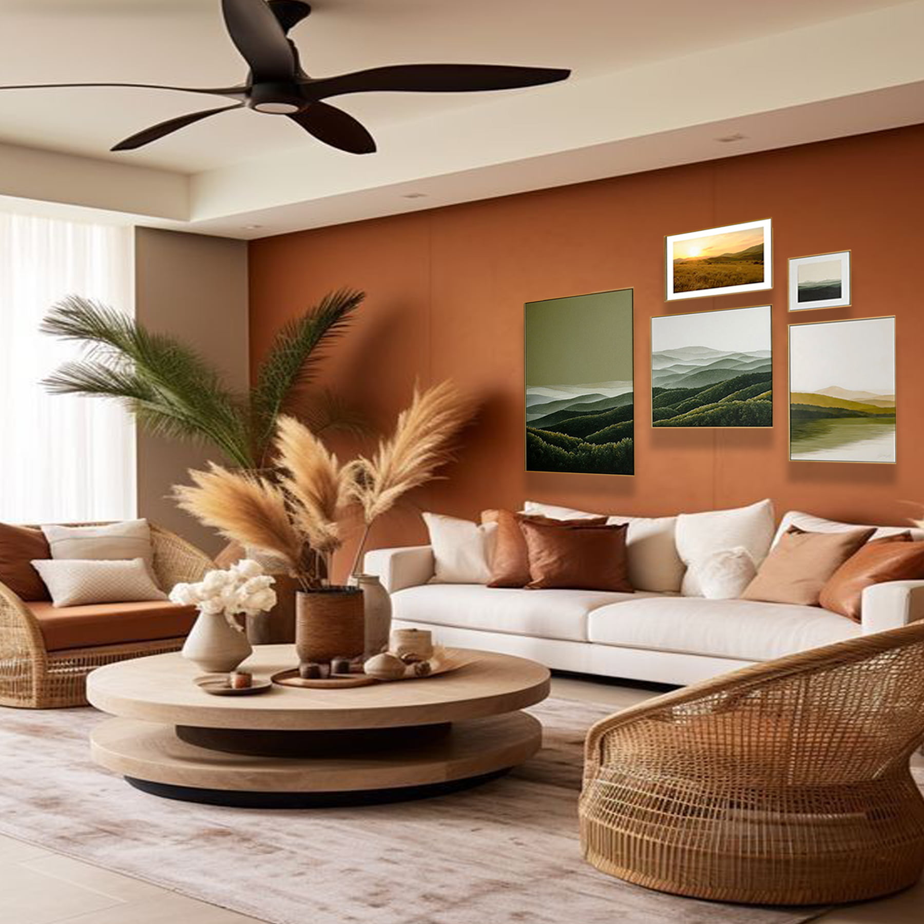 Kit 5 quadros - Composição Mountains