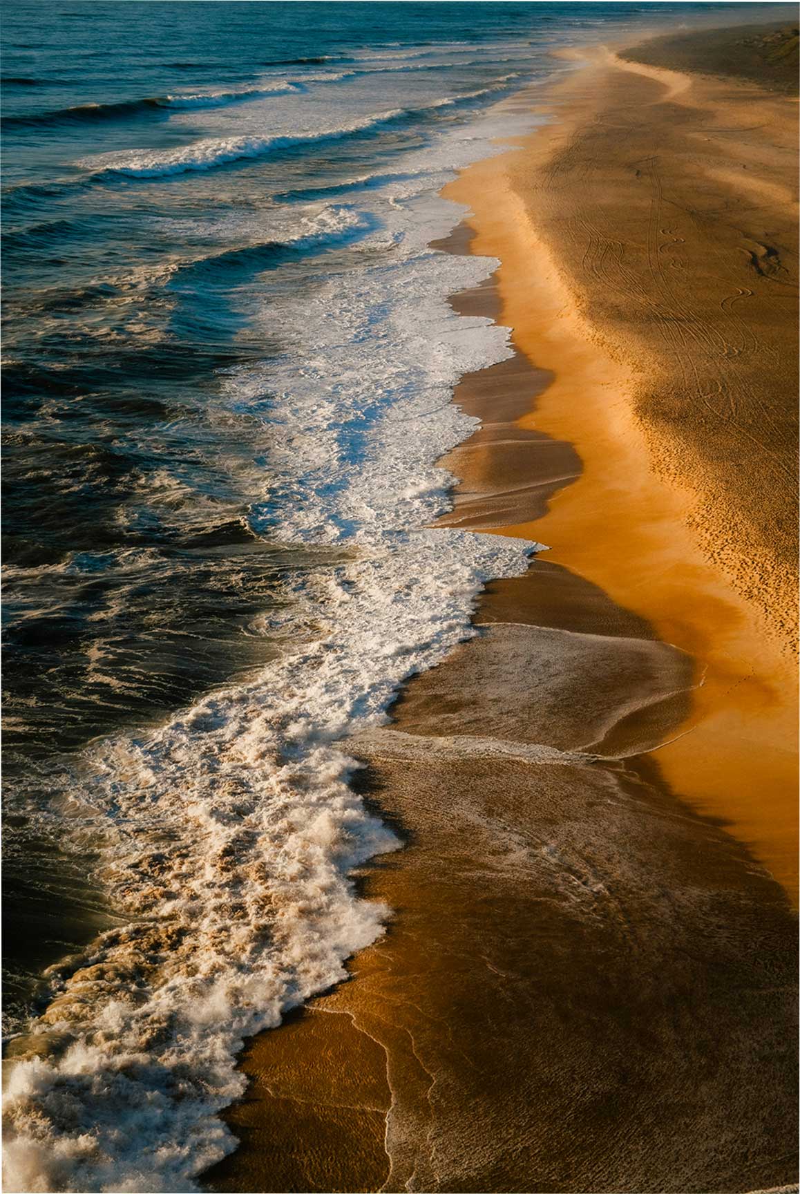 Quadro Retangular - Costa Litorânea ao Entardecer