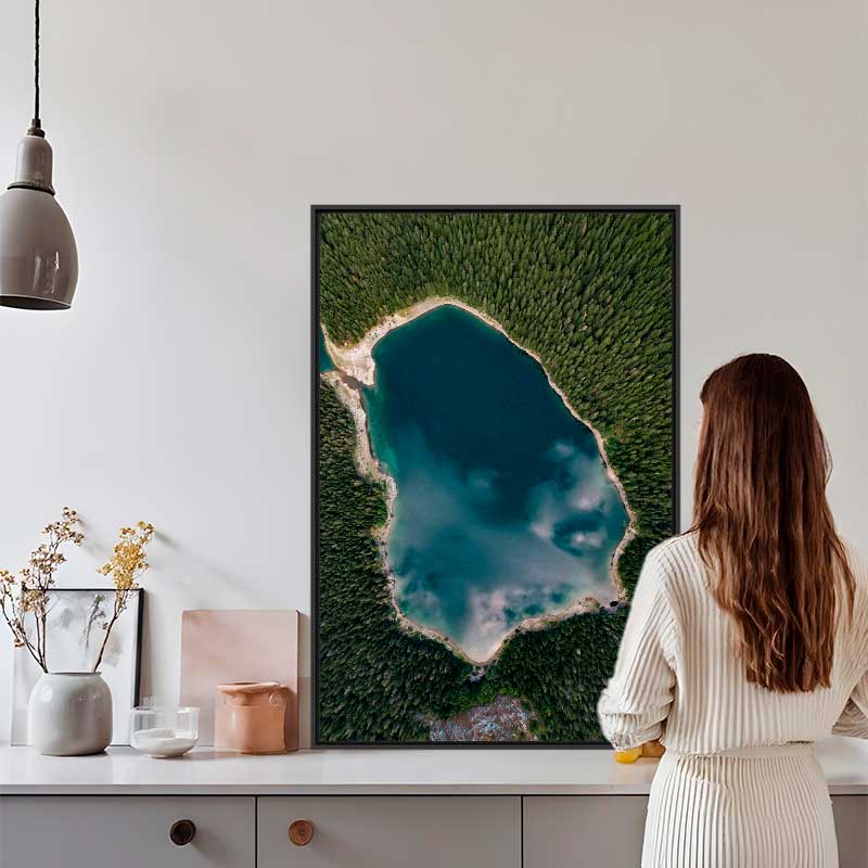 Quadro Retangular - LAGO AZUL