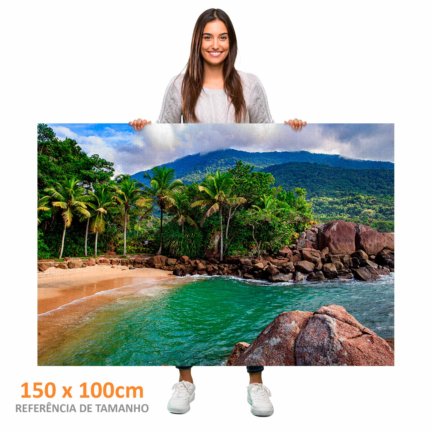 Quadro Retangular - Praia do Português - Liê Decor