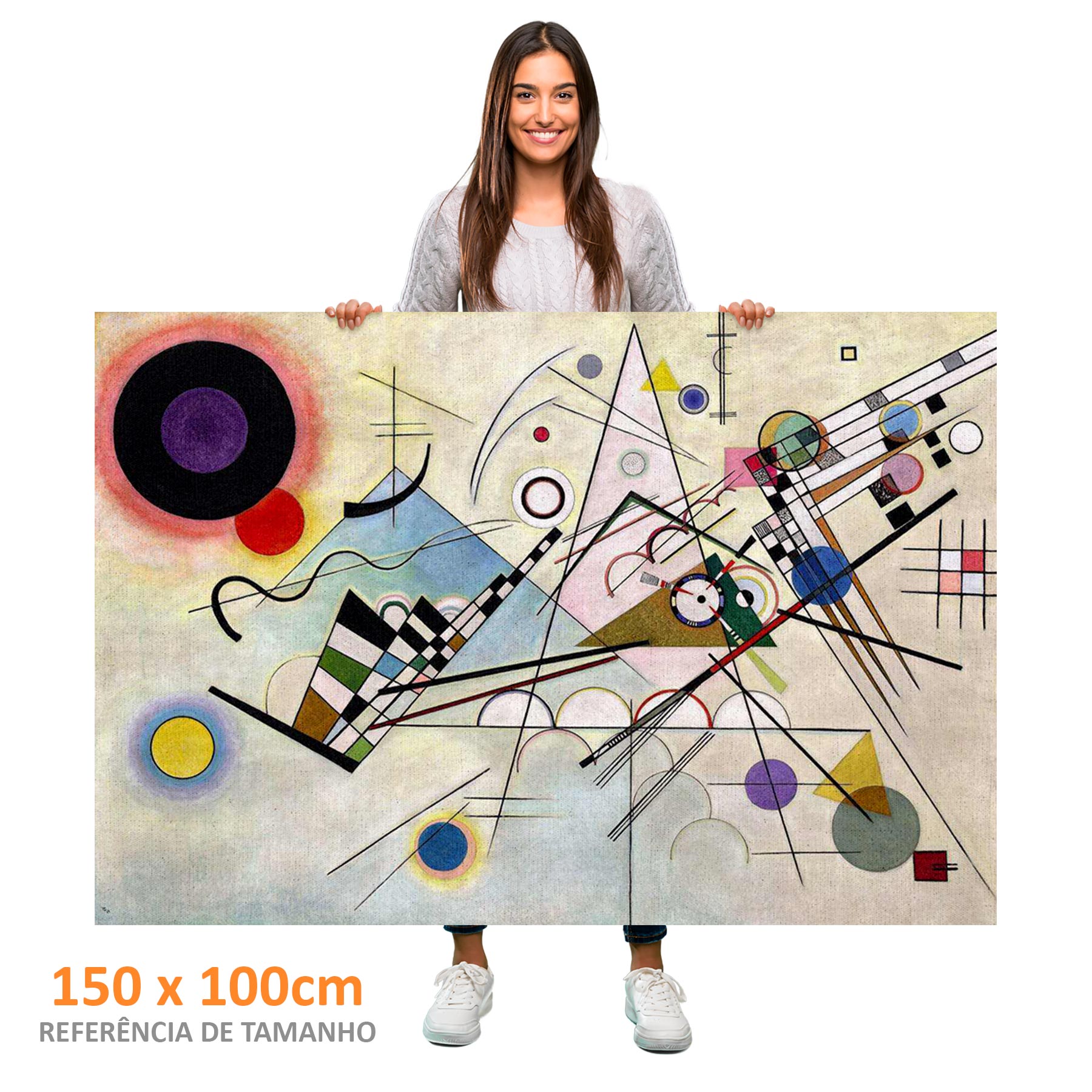 Quadro Retangular - Kandinsky - Composição VIII - Liê Decor