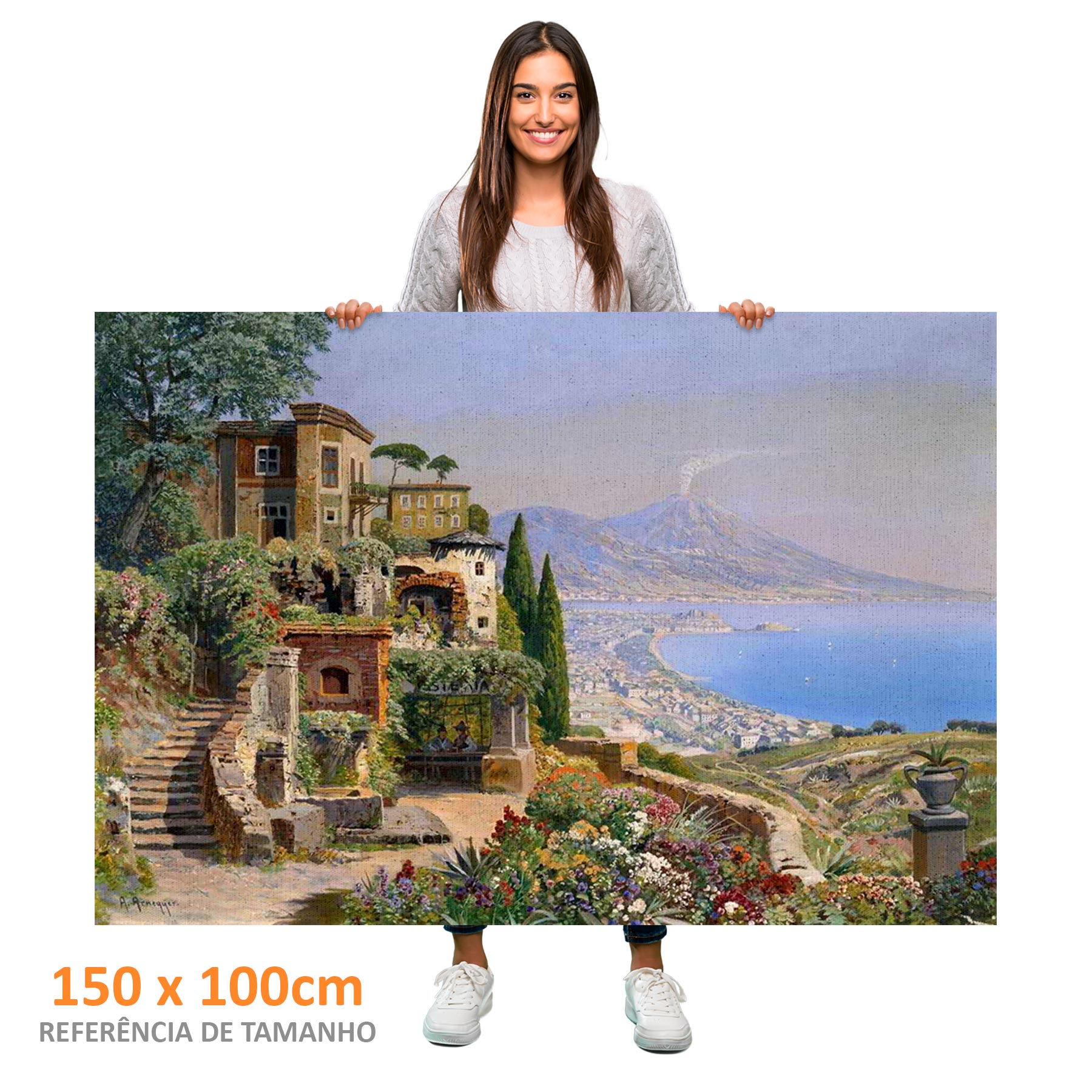 Quadro Retangular - Arnegger - Nápoles - Liê Decor