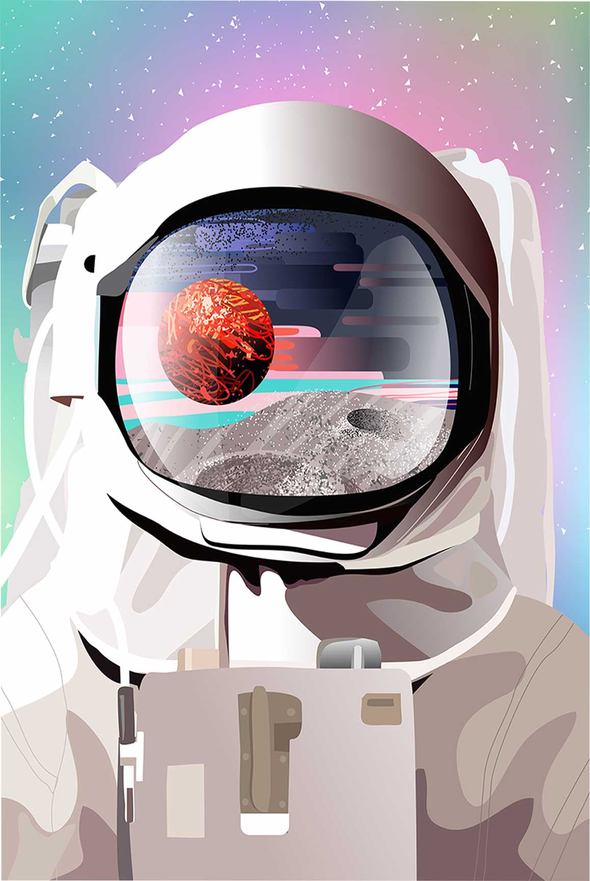 Quadro Retangular  -  Astronauta
