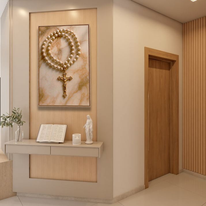 Quadro Retangular -Rosario da Santidade