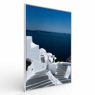 Quadro Retangular  - O Azul de Santorini