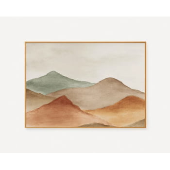 QUADRO MONTANHAS SERENAS EM AQUARELA QUADRO MONTANHAS SERENAS EM AQUARELA