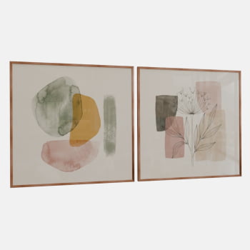 KIT 2 QUADROS FORMA E NATUREZA