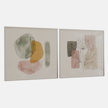 KIT 2 QUADROS FORMA E NATUREZA