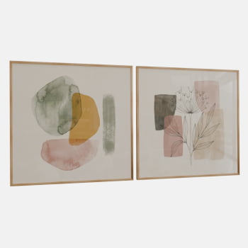 KIT 2 QUADROS FORMA E NATUREZA
