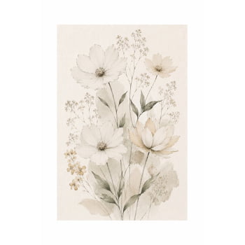 KIT 2 QUADROS FLORES CAMPESTRES SUAVES