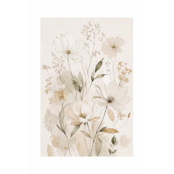 KIT 2 QUADROS FLORES CAMPESTRES SUAVES