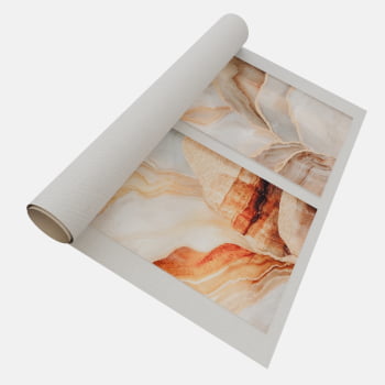 KIT 2 QUADROS LUXO MÁRMORE DOURADO