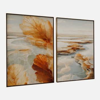 KIT 2 QUADROS FOLHAS DA ETERNIDADE