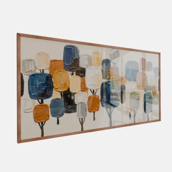QUADRO  FLORESTA TEXTURIZADA ABSTRATA