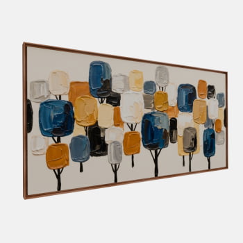 QUADRO  FLORESTA TEXTURIZADA ABSTRATA