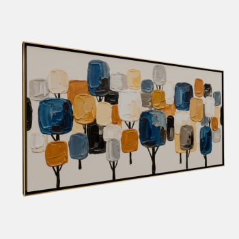 QUADRO  FLORESTA TEXTURIZADA ABSTRATA
