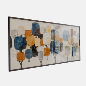 QUADRO  FLORESTA TEXTURIZADA ABSTRATA