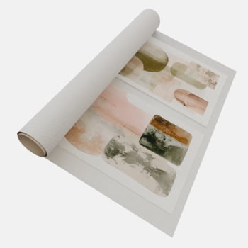 KIT 2 QUADROS  FORMAS ORGÂNICAS SUAVES