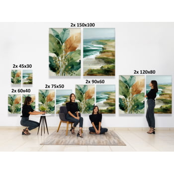 KIT 2 QUADROS  SINFONIA ORGÂNICA COSTEIRA