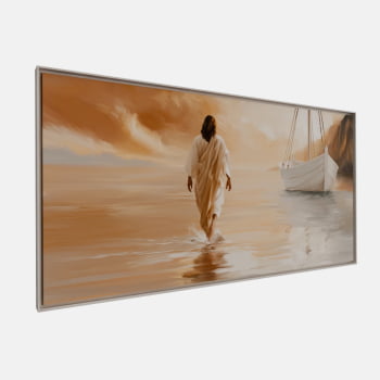 QUADRO PINTURA JESUS SOBRE AS ÁGUAS