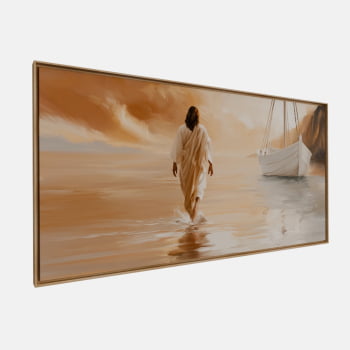 QUADRO PINTURA JESUS SOBRE AS ÁGUAS QUADRO PINTURA JESUS SOBRE AS ÁGUAS