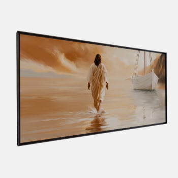 QUADRO PINTURA JESUS SOBRE AS ÁGUAS