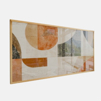 QUADRO GEOMETRIA TERRACOTA ABSTRATA