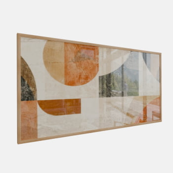 QUADRO GEOMETRIA TERRACOTA ABSTRATA