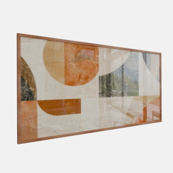 QUADRO GEOMETRIA TERRACOTA ABSTRATA