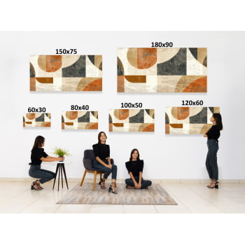QUADRO GEOMETRIA TERRACOTA ABSTRATA