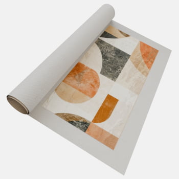 QUADRO GEOMETRIA TERRACOTA ABSTRATA