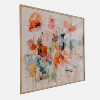 QUADRO JARDIM FLUIDO ABSTRATO