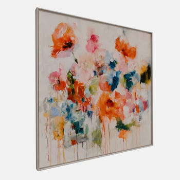 QUADRO JARDIM FLUIDO ABSTRATO