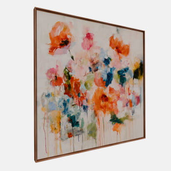 QUADRO JARDIM FLUIDO ABSTRATO